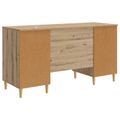 vidaXL Stôl Dub artisan Kompozitné drevo 142,5 x 50 x 75 cm