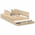 vidaXL Rám postele s úložným prostorem so zásuvkou Sonoma dub 120 cm