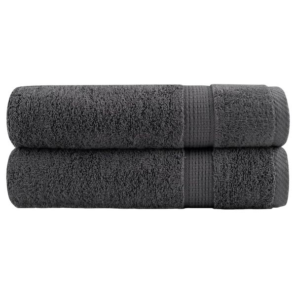 vidaXL Prémiové osušky SOLUND 2 ks antracit 100x150 cm 600 g/m2