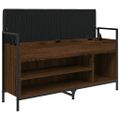 vidaXL Lavička na topánky hnedý dub 105,5x32x57,5 cm kompozitné drevo