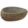 vidaXL Baňa z riečneho kameňa Svetlosivá (30-37) x (25-30) x 12 cm