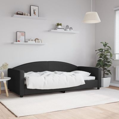 vidaXL Posteľný rám čierny 90x200 cm látka