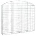 vidaXL Oblúkový gabionový kôš 200x30x160/180 cm pozinkované železo