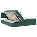 vidaXL Úložná posteľ s čelnou doskou 2 ks Tmavozelená