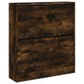 vidaXL Botník dymový dub 80x21x87,5 cm spracované drevo