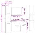 vidaXL 4-dielna súprava kúpeľňových skriniek sonoma kompozitné drevo