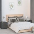 vidaXL Nočné stolíky 2 ks sivé 40x34x45 cm masívne borovicové drevo