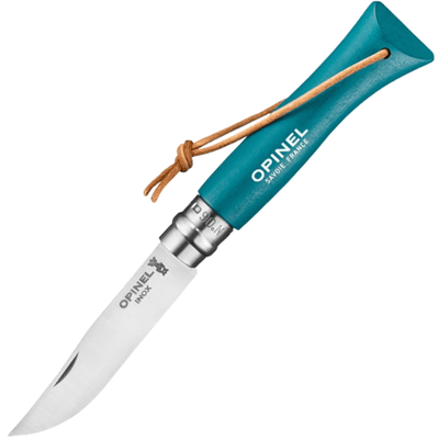 OPINEL 002200 VRI N°06 Bushwhacker Turquoise vreckový nôž 7 cm, tyrkysová, drevo
