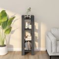 vidaXL Knižnica/deliaca stena sivá 41x35x125 cm masívna borovica
