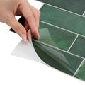 vidaXL Subway dlažba 20 ks Tmavozelená 29 x 21 cm Polyuretán a PET