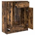 vidaXL Komoda so zásuvkami a dvierkami, tmavý dub 73x31x90 cm
