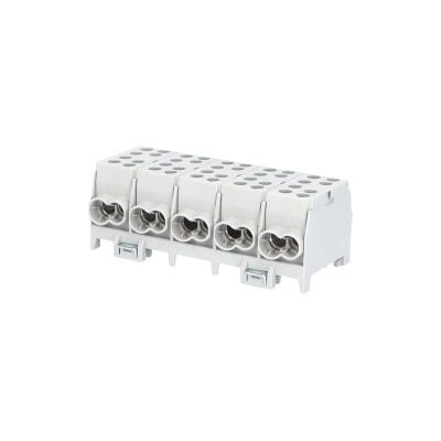 Svorkovnica rozbočovacia HLAK 35-5/10 GR-S, 125A, 5pól., AL/CU, IP20, 5xŠ, na DIN /2080521
