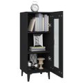 vidaXL Komoda čierna 34,5x34x90 cm spracované drevo