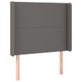 vidaXL Čelo postele so záhybmi sivé 103x16x118/128 cm umelá koža