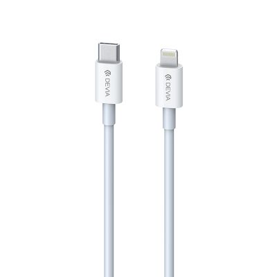 Kábel Devia Smart EC146 PD USB-C - Lightning 20W 3A biely