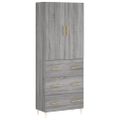 vidaXL Vysoká skrinka sivý dub sonoma 69,5x34x180 cm spracované drevo