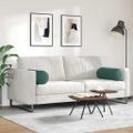 vidaXL Podložkové vankúše 2 pcs Tmavozelená Ø 25 x 70 cm