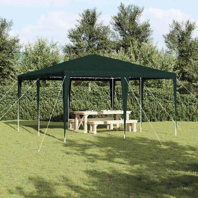 vidaXL Párty stan Zelená 400 x 400 x 266 cm Polyetylén a oceľ