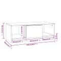 vidaXL Konferenčný stolík biely 102x50x36 cm kompozitné drevo