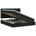 vidaXL Postel s úložným prostorem a matrací Čierna 140 x 200 cm látka
