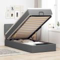 vidaXL Osmanský rám postele s matracom tmavosivá 80x200 cm látka