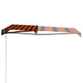 vidaXL Automaticky zaťahovacia markíza 400x300 cm oranžová a hnedá