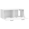 vidaXL Nástenná TV skrinka Biela s vysokým leskom 78,5 x 31 x 30 cm