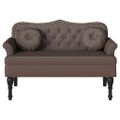 vidaXL Chesterfield lavica Hnedá 120,5 x 65 x 75 cm Umelá koža