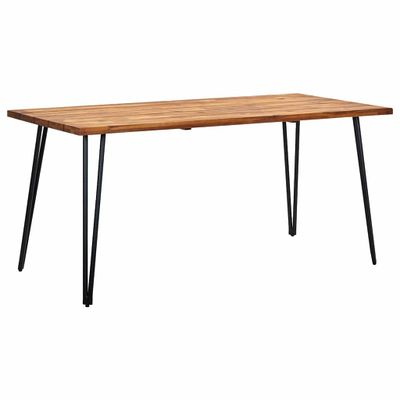 vidaXL Záhradný stôl s vlásenkovými nohami 160x80x75 cm akáciový masív