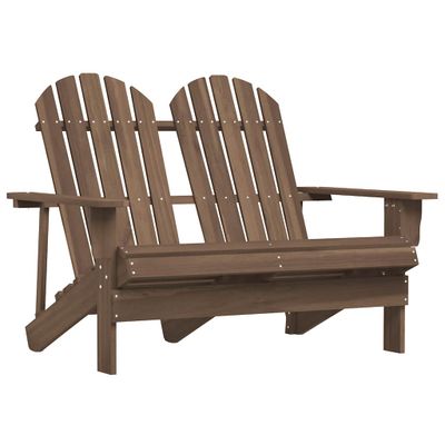 vidaXL 2-miestna záhradná stolička Adirondack jedľový masív hnedá