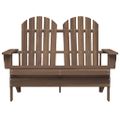 vidaXL 2-miestna záhradná stolička Adirondack jedľový masív hnedá