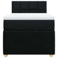 vidaXL Posteľný rám boxspring s matracom čierny 80x200 cm látka