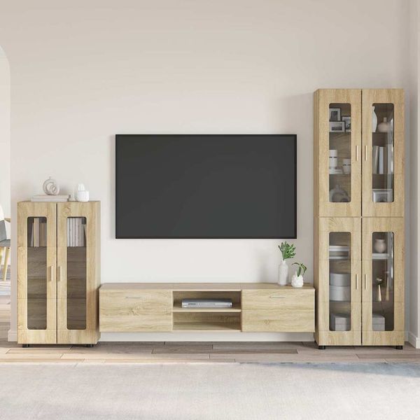 vidaXL Zostava TV skriniek FLORIN 3 pcs Sonoma dub Kompozitné drevo