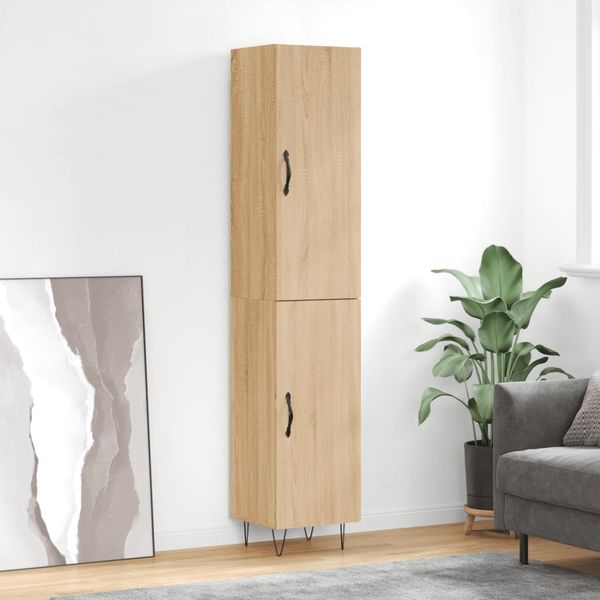 vidaXL Vysoká skrinka dub sonoma 34,5x34x180 cm spracované drevo