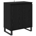 vidaXL Servírovacia skriňa Čierny dub 60 x 35 x 70 cm Kompozitné drevo