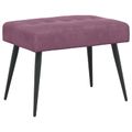 vidaXL Lavica s gombíkovým prešívaním Fialová 60 x 40 x 45 cm Zamat
