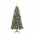 vidaXL Umelý vianočný stromček Zelená 120 cm PVC, plast a oceľ