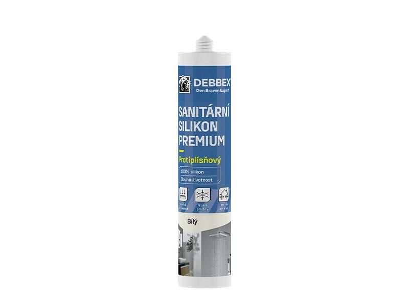 Silikón sanitárny DEBBEX PREMIUM biely 280ml