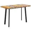 vidaXL Jedálenský stôl, nohy v tvare V 140x70x77 cm, recyklovaný masív