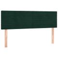 vidaXL Posteľný rám boxsping s matracom tmavozelený 140x190 cm zamat