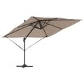 vidaXL Roma Parasol 286 x 284 x 265 cm Hliník a polyester Obdĺžnikový