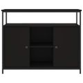 vidaXL Komoda čierna 100x35x80 cm kompozitné drevo