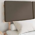 vidaXL Rám postele s čalúneným čelom Sivohnedá 150 x 200 cm
