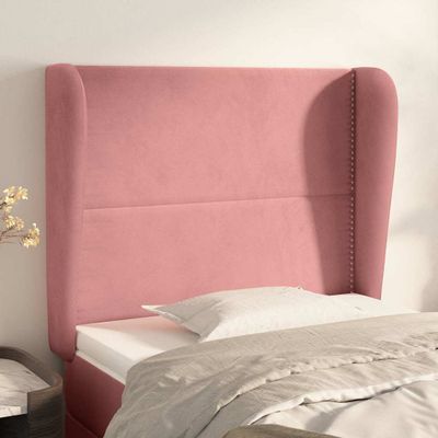 vidaXL Čelo postele so záhybmi čierne 93x23x118/128 cm zamat