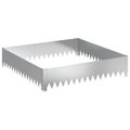 vidaXL Obrubník trávnika 100 x 100 x 20 cm Oceľ Strieborná