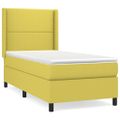 vidaXL Boxspring posteľ s matracom zelená 100x200 cm látka