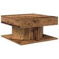 vidaXL konferenčný stolík Old Wood 55x55x30 cm Konštrukčné drevo