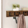 vidaXL Vešiak na stenu Nástenná montáž Staré drevo 60 x 10,5 x 10,5 cm