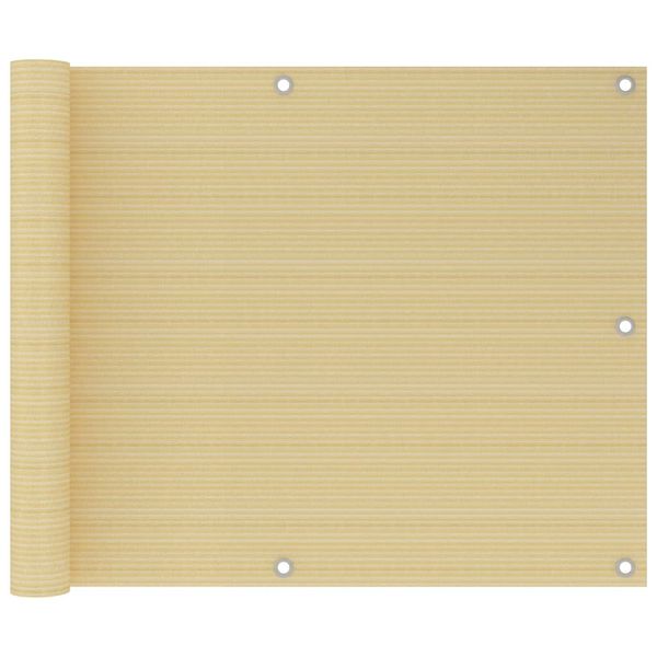 vidaXL Balkónová markíza béžová 75x500 cm HDPE