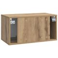 vidaXL Nástenná TV skrinka 59,5 x 31 x 30 cm Dub artisan
